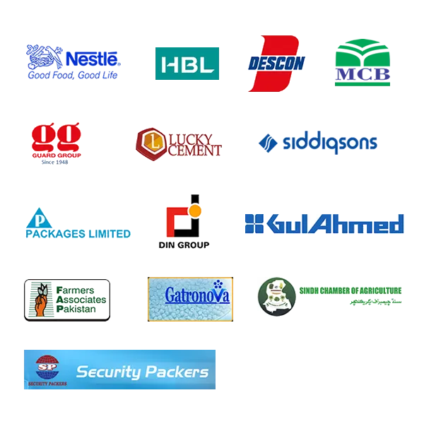 Logos of Pakistani companies participating in Joint Business Forum
